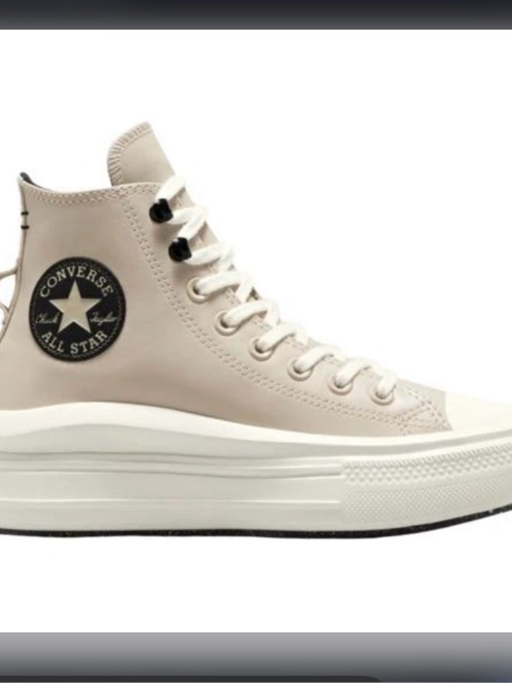 Converse Chuck Taylor All Star MOVE Platform High Top Sneakers - Cream